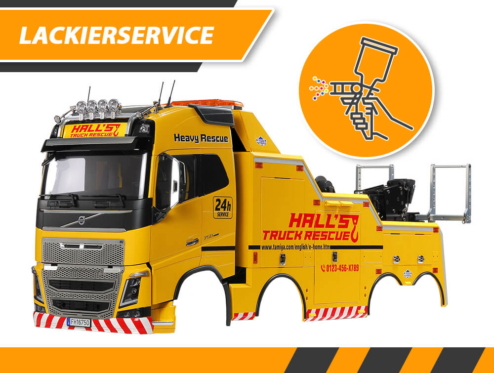 Lackierservice für Tamiya Volvo Tow Truck                   