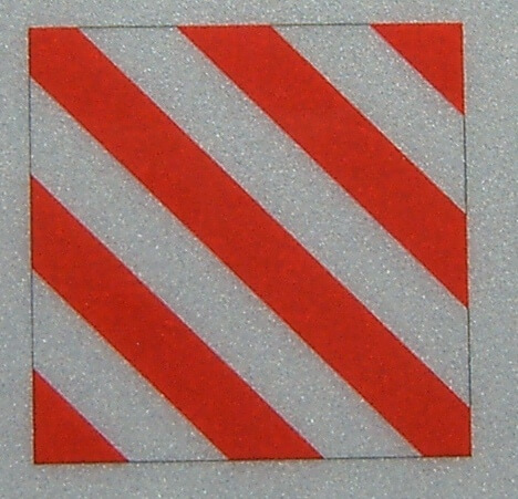 Stück Warntafel ÜBERBREITE, reflex. Spitze Ecken, ca 1 Stück Warntafel ÜBERBREITE, reflex. Spitze Ecken, ca