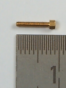 Hexagon model screw M6 x 1,4 brass SW 8mm head height
