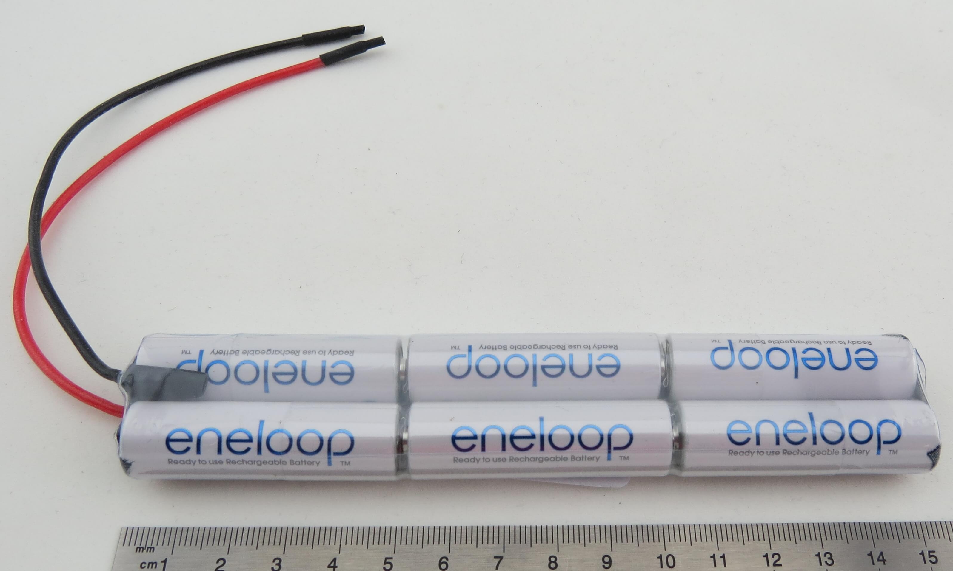 Racing-Akku-Pack mit ENELOOP-Zellen, 7,2V 6 Zellen, 2000mA Racing-Akku-Pack mit ENELOOP-Zellen, 7,2V 6 Zellen, 2000mA