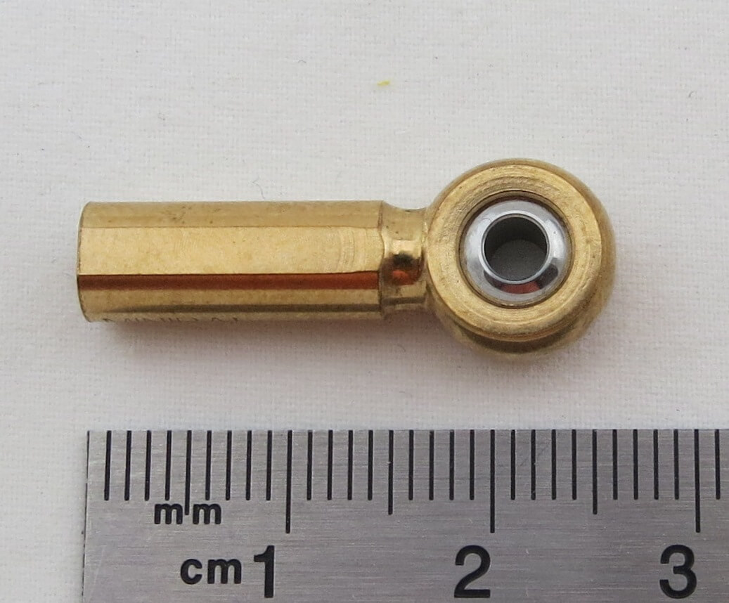 Gelenkkopf M3, Kugelbohrung 3,0mm Kopf aus Lagerbronce