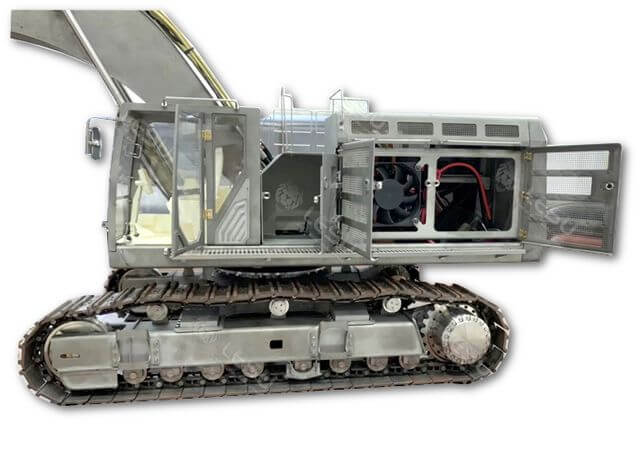 1:14 Kettenbagger 74t Bausatz aus Edelstahl mit Hydraulik 1:14 Kettenbagger 74t Bausatz aus Edelstahl mit Hydraulik