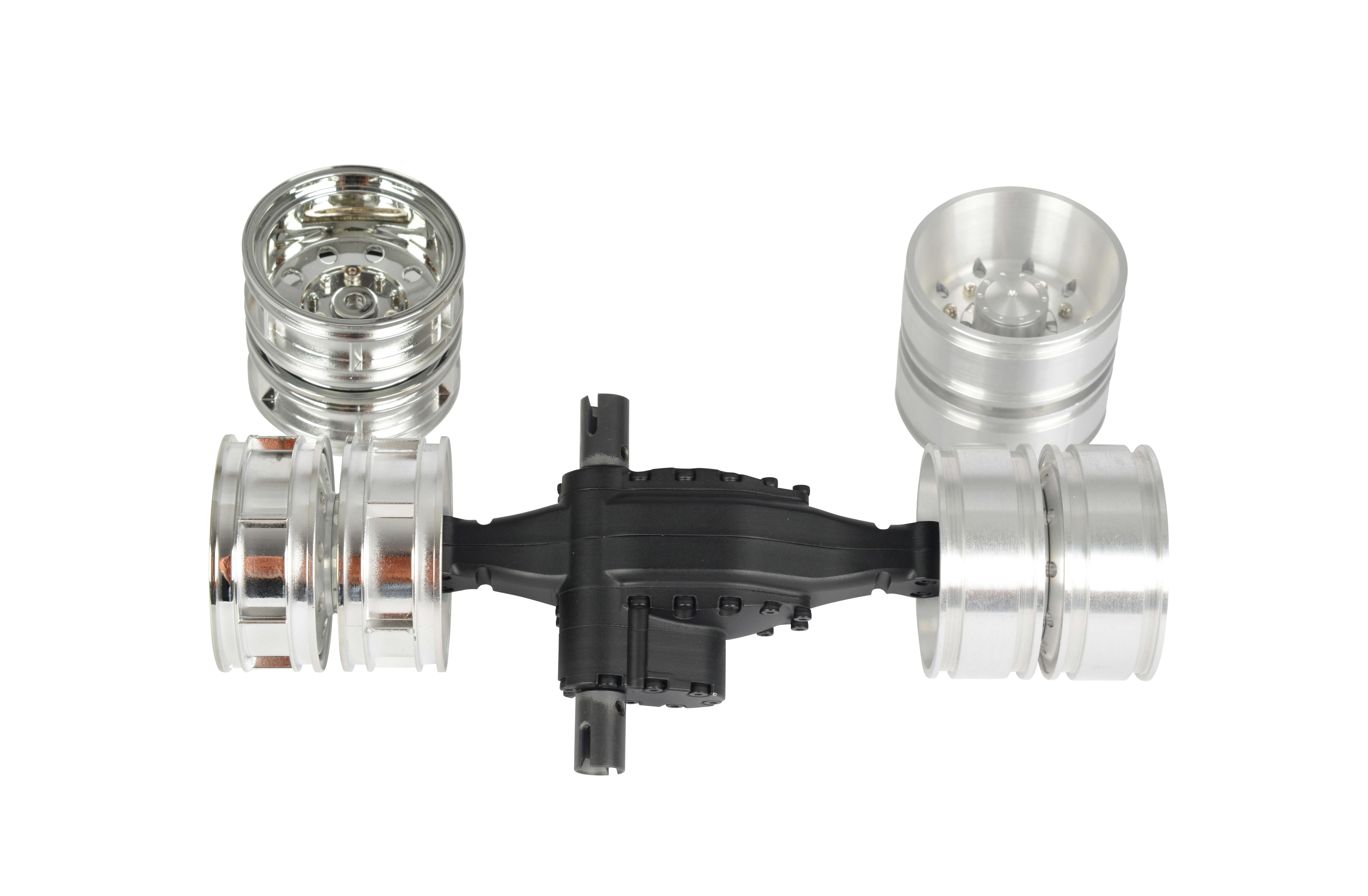 angetriebene Hinterachse mit selbstsperrenden Differenzial