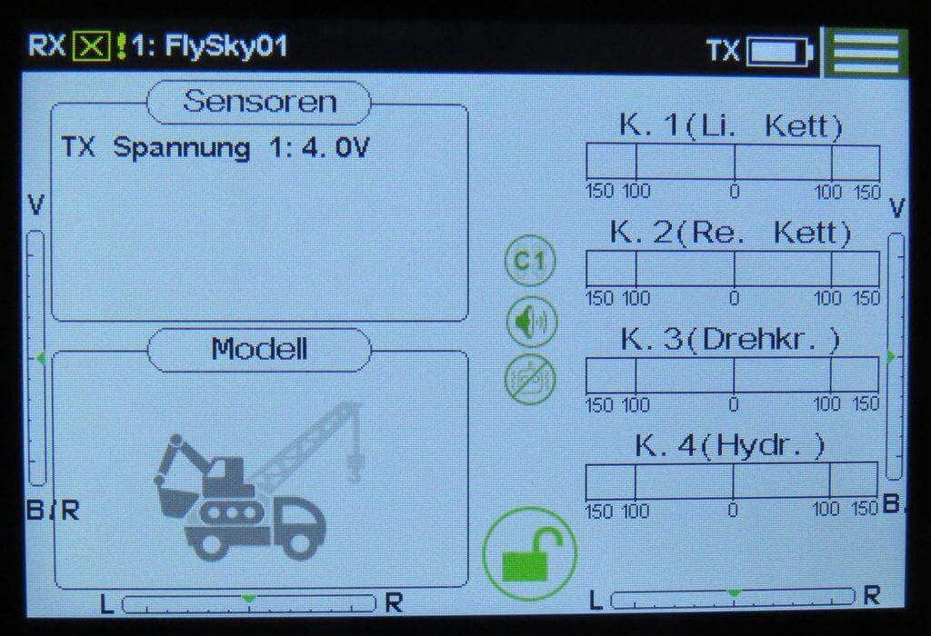 Paladin PL18 EV 4D Standardversion DE, deutsche Menüs Paladin PL18 EV 4D Standardversion DE, deutsche Menüs