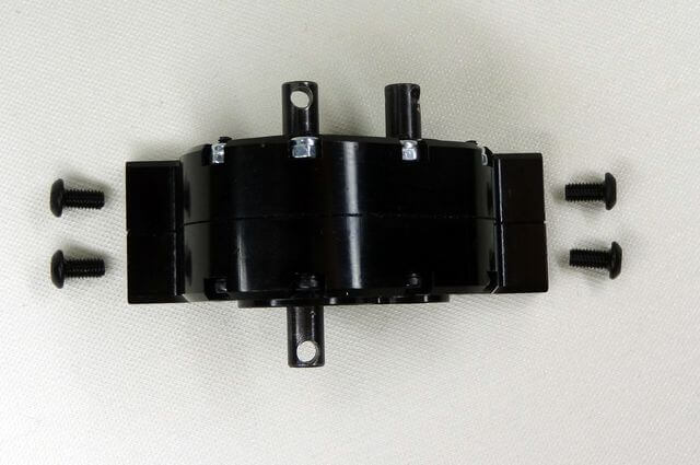 1:14 Verteilergetriebe 2:1 flach Alu schwarz