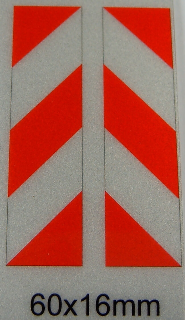 gedrucktes Foliendecal Reflex-Folie W-3  45°-Schräge gedrucktes Foliendecal Reflex-Folie W-3  45°-Schräge