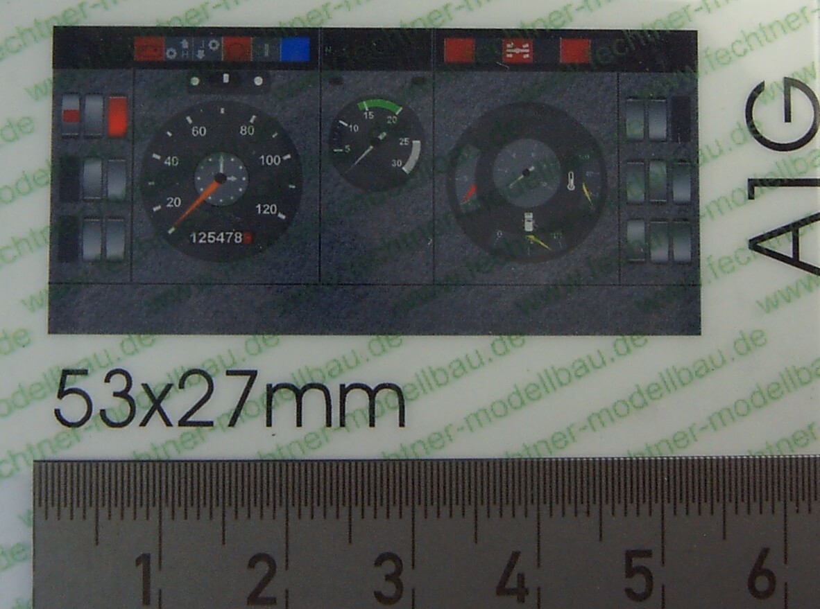 1x Decal/Aufkleber "Armaturenbrett" A1G  für Daimler-LKW    