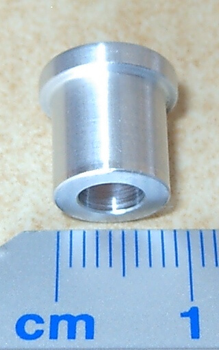 1x Alu-Hülse 11mm Durchmesser, 11mm lang mit Bohrung für    