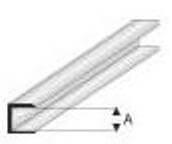 Kunststoff-Profil Endstück U 3,0mm 1m lang, weiss Kunststoff-Profil Endstück U 3,0mm 1m lang, weiss