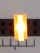 1x LED gelb (Bauform Rechteck 1,0 x 5mm) 2-2,5V, 15mA