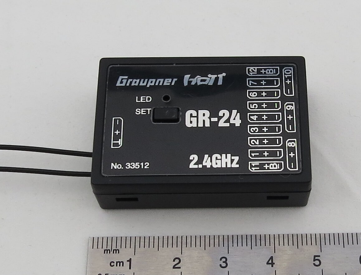 1 Graupner-Empfänger HOTT GR-12L.2,4GHz. 6-Kanal, Graupner  