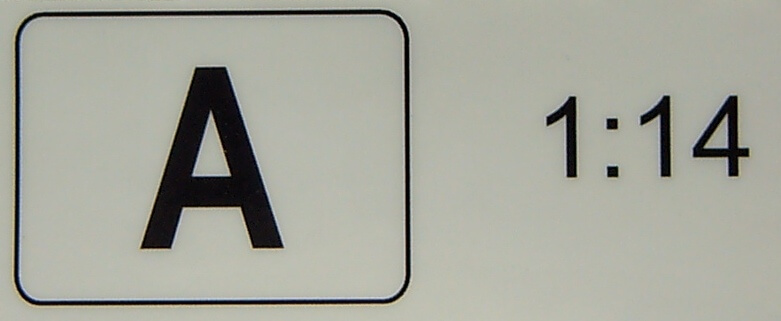A-Schild schwarz/weiß 1/Tamiya. Hinweis  "Abfalltransport" A-Schild schwarz/weiß 1/Tamiya. Hinweis  "Abfalltransport"