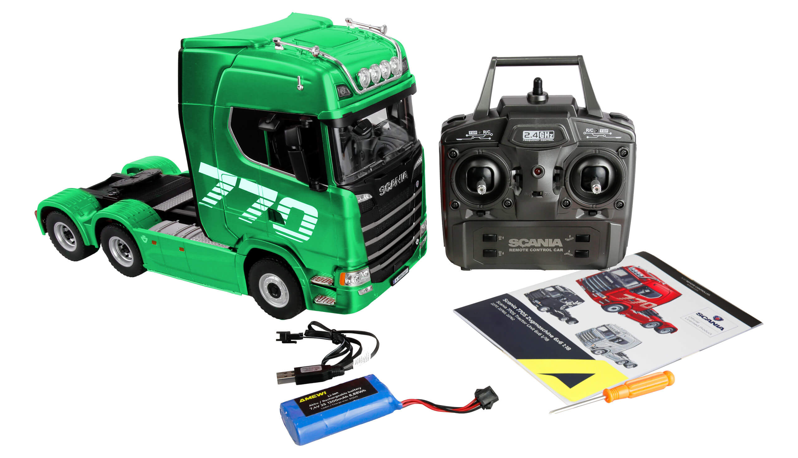 Scania 770S, RTR. Fertig montiert mit Karosserie, Licht un