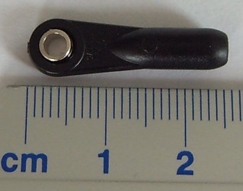 Kunststoffkugelgelenk, 5mm Kugel, für M3, Kugelbohrung