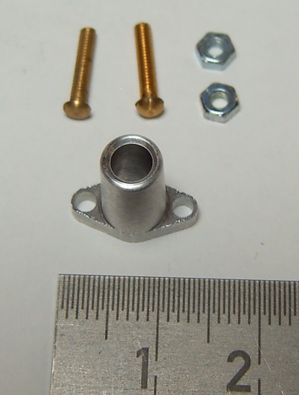 Universalhalter 1/8 oval 4mm 1 Stück mit Schrauben und      