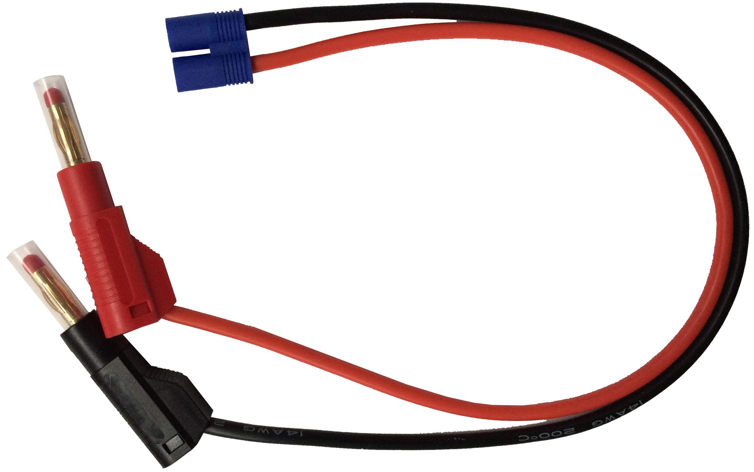 1x charging cable banana plug/EC3 plug approx. 30cm SILICONE CABLE