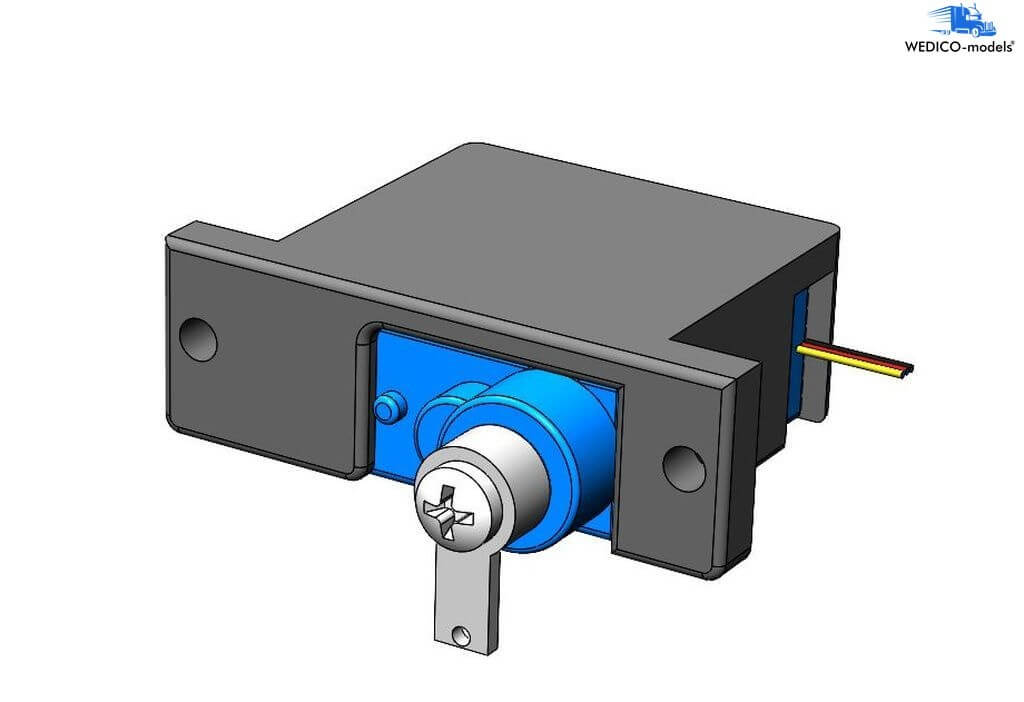 Servo-Set für Wedico Sattelplatte. Set aus Micro-Servo      