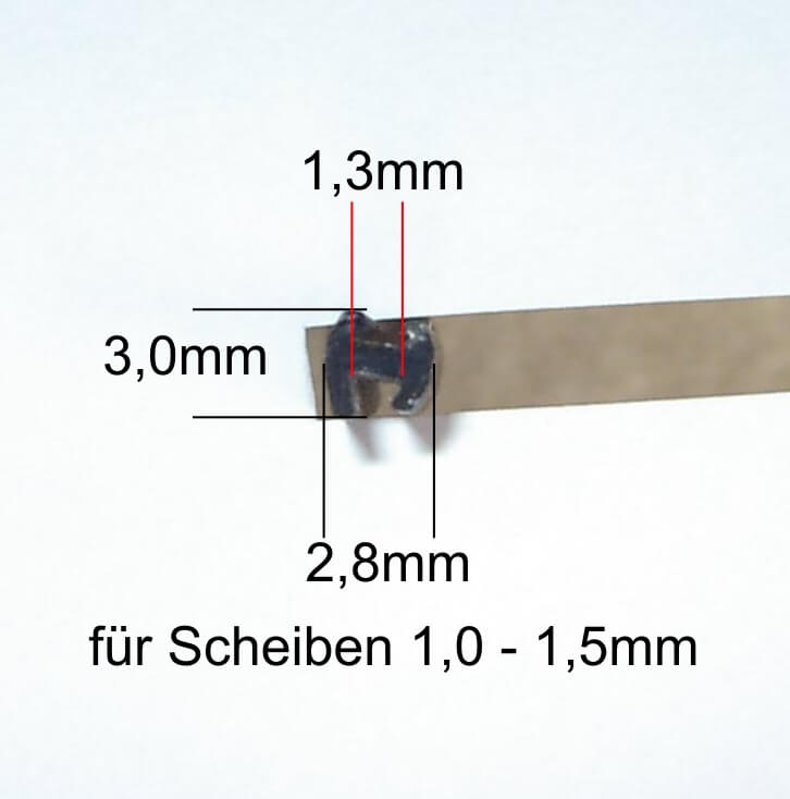 Mini-H-Profil aus Gummi für Fensterein-  fassung, 1 Meter   