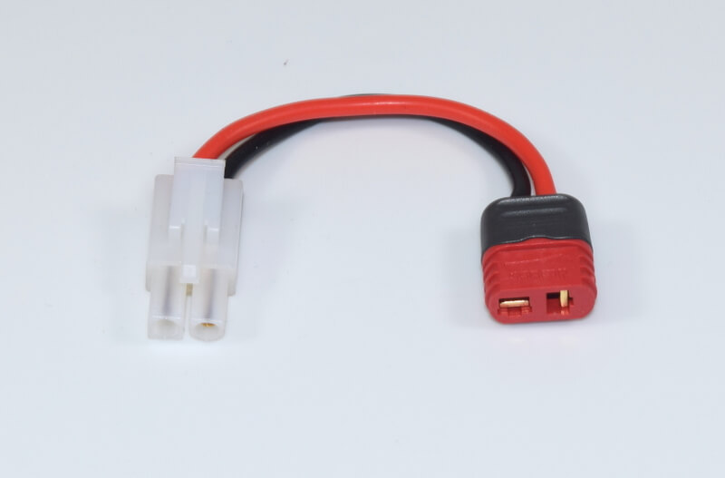 Kurzadapter, Tamiya-Stecker auf T-Plug-  Buchse. 1 Stück
