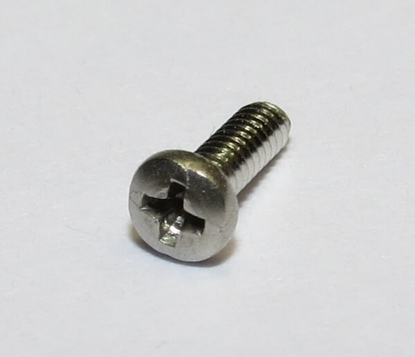 25 lens head screws with Phillips M1,6x5 DIN 7985 Form H,