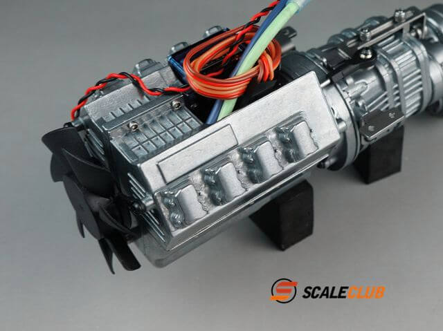 Scale Allradgetriebe 3-Gang mit Motor,Lüfter und Schaltservo Scale Allradgetriebe 3-Gang mit Motor,Lüfter und Schaltservo