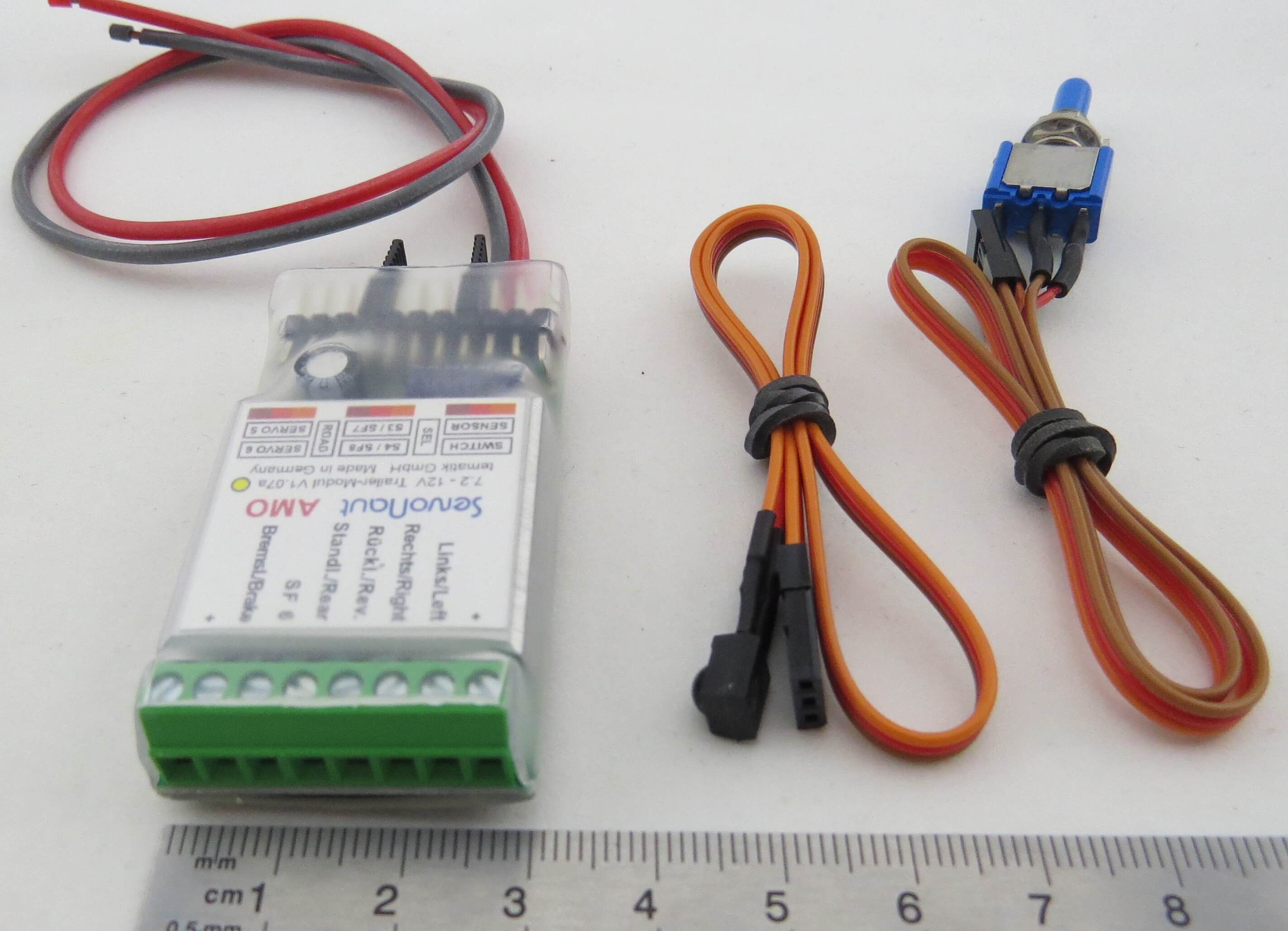 Anhänger-Elektronik AMO mit Infrarot- Empfänger, 7,2V-12V,  