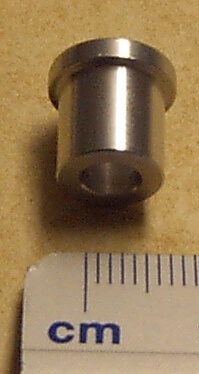 1x Alu-Hülse 11mm Durchmesser, 11mm lang mit Bohrung für    