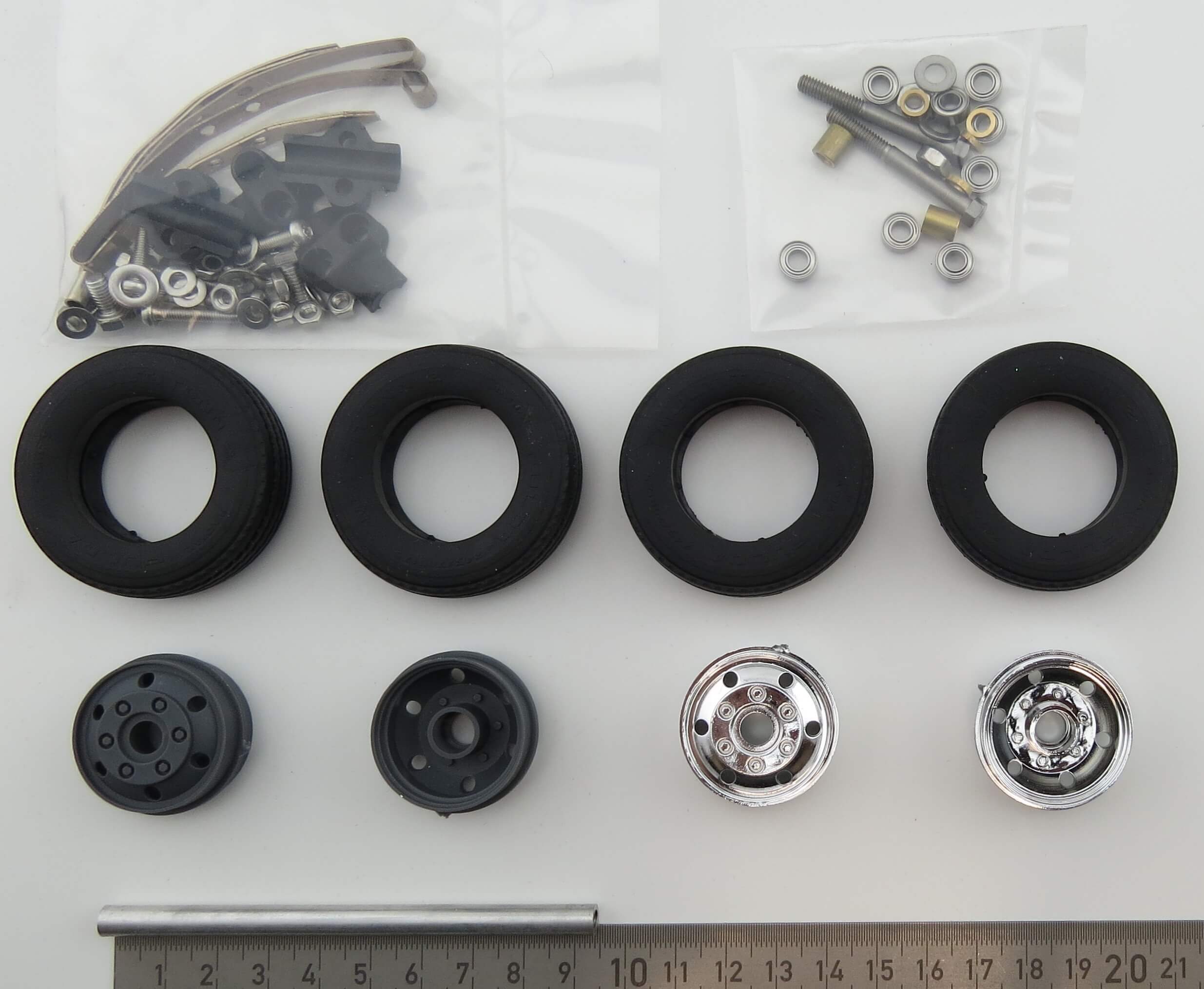 Achse für Tieflader-Fahrgestelle (Wedico), zwillingsbereif  