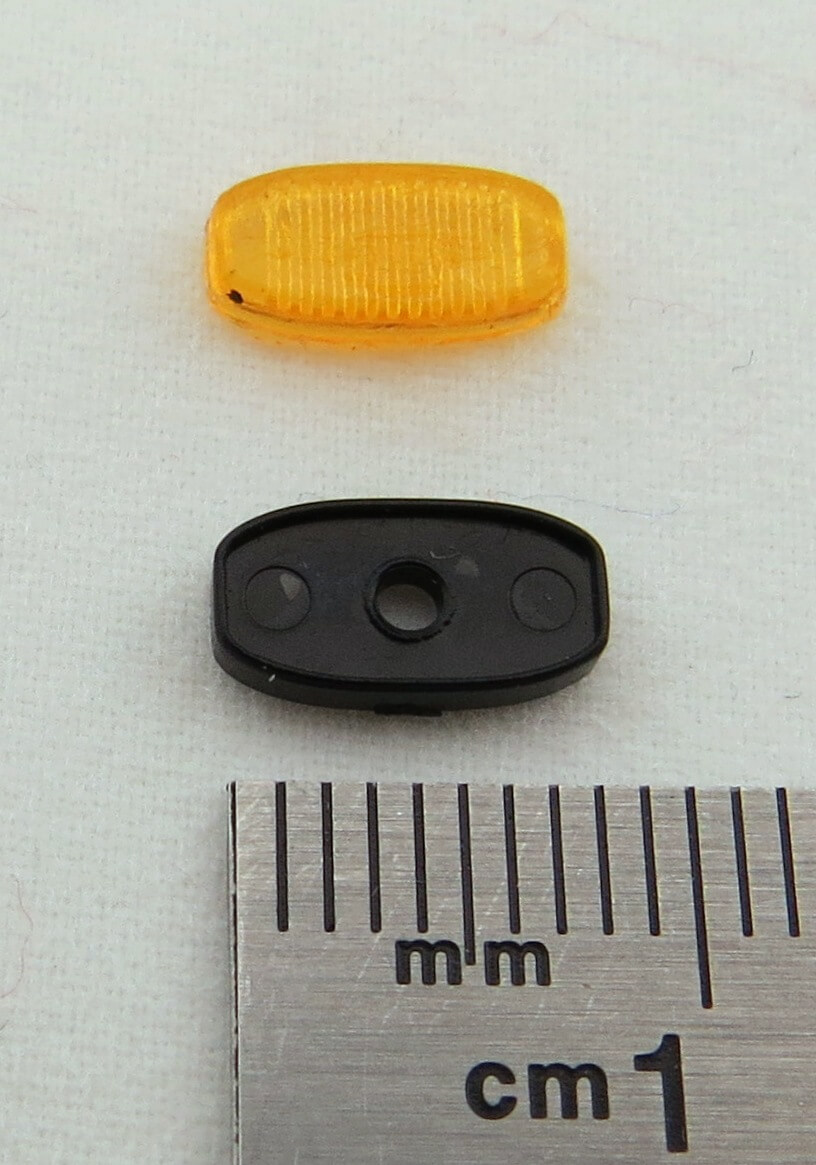 Kontur-Leuchte, orange, Hella, M 1/14. 8,5 x 4mm