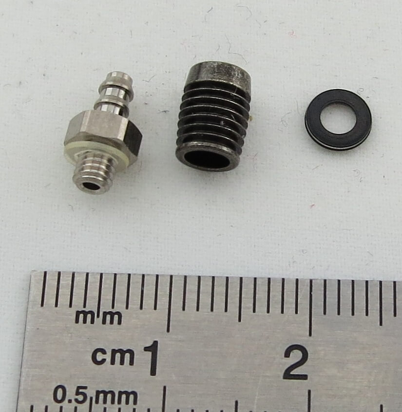 ScaleART Nippel gerade inkl. Überwurf für 3mm  Schlauch     