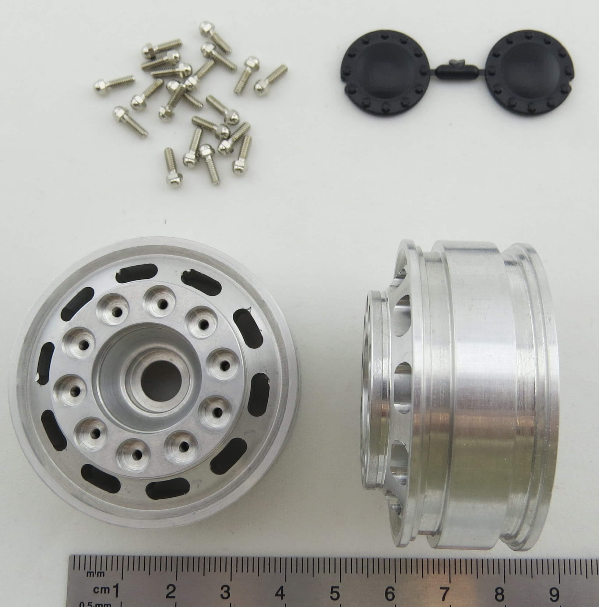 Aluminium narrow rim set for front axle with long hole design | 11687