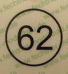 Geschwindigkeitsschild weiss <62> 10mm Durchmesser Geschwindigkeitsschild weiss  10mm Durchmesser