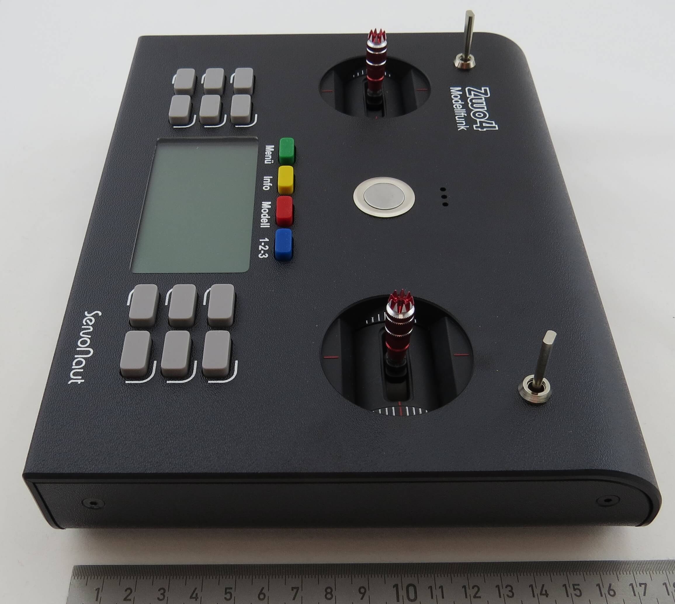 Sender HS-16, mit Kreuz-Knüppeln, Farbe schwarz ohne Spur