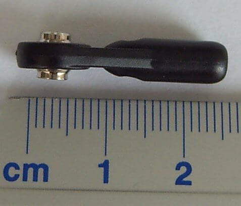 1x Kunststoffkugelgelenk, 6mm Kugel, für  M3, Kugelbohrung  