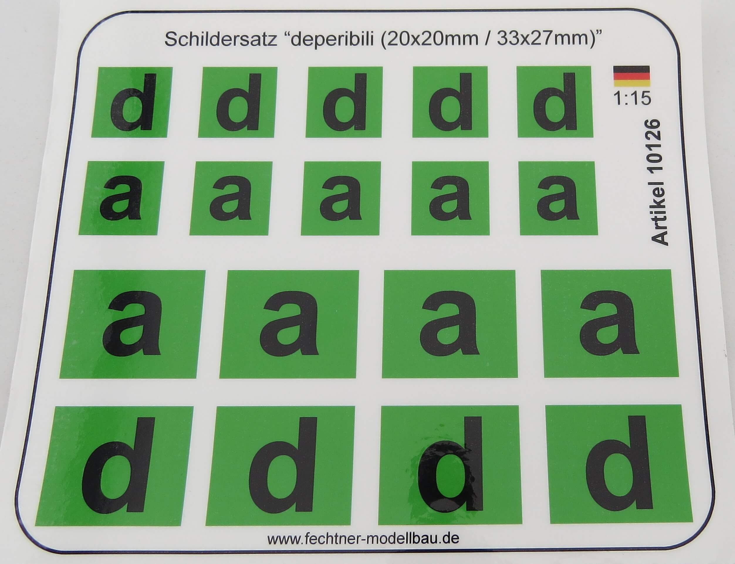 Decals, self-adhesive film "deperibili" Pairing scale