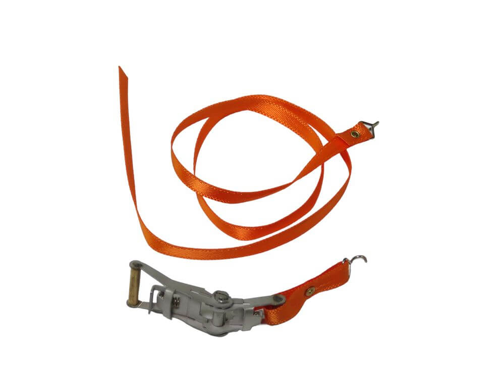 1:10 orange tensioning belt with ratchet function made of stainless steel