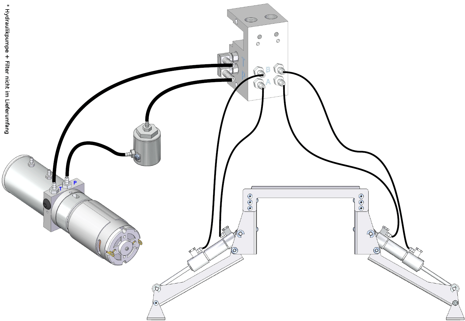 Bausatz Forst-Abstützung (hydraulisch) für Wedico-/Tamiya