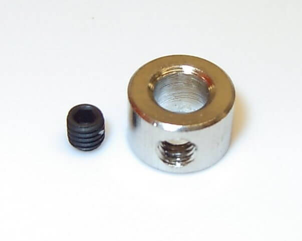 Stellring 6mm  6,2x10x5mm vernickelt mit Stiftschraube Stellring 6mm  6,2x10x5mm vernickelt mit Stiftschraube