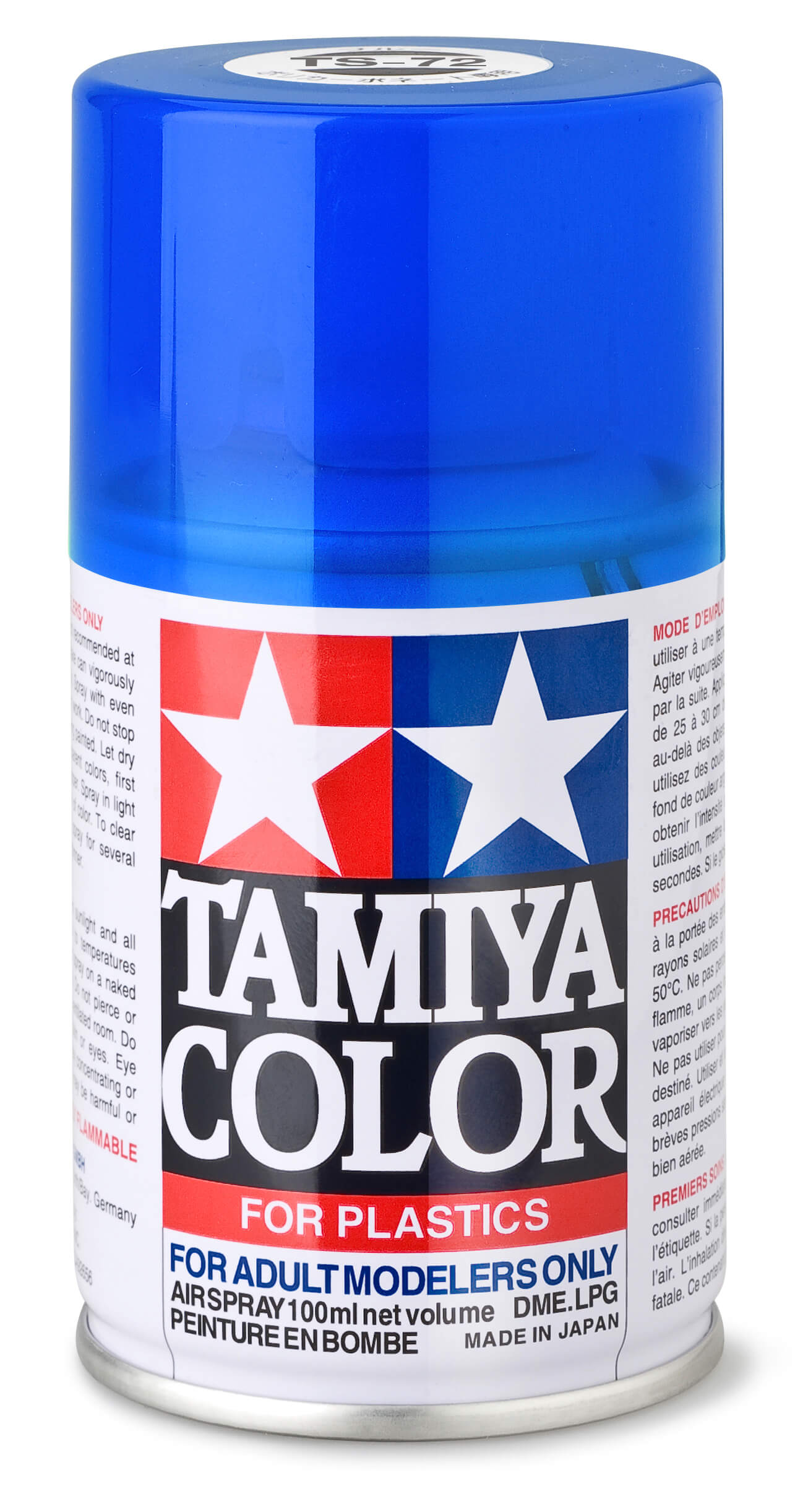 1x Sprühlack-Dose 100ml, Blau transp./klar, glänzend, TS-72