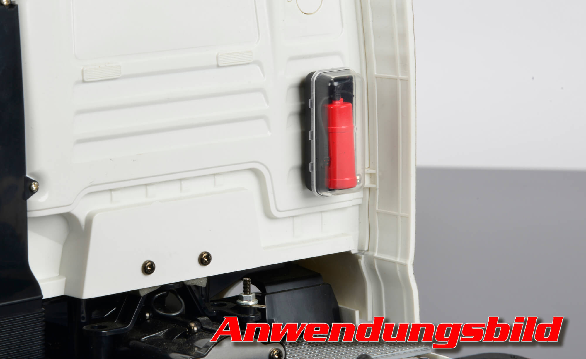 1x Feuerlöscher-Set mit Abdeckung. Kunststoff. Set enthält