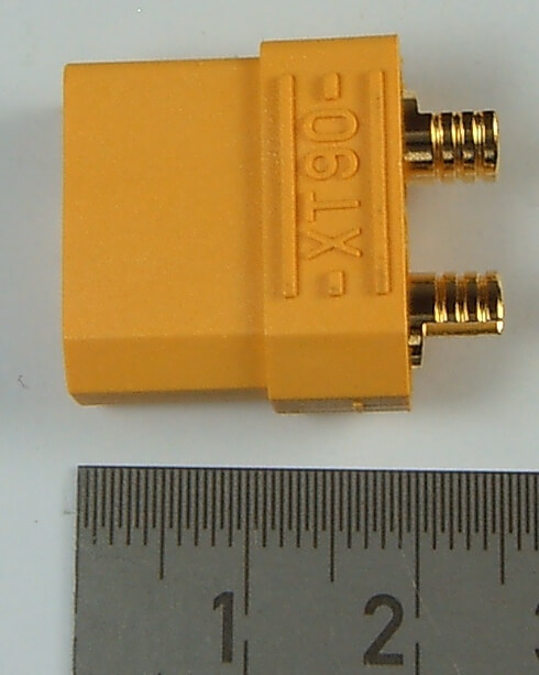 1x XT-90 Buchse. Gelbes Gehäuse.2 Pole.  Belastbarkeit      