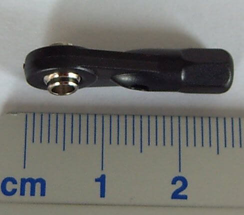 Kunststoffkugelgelenk, 6mm Kugel, für M3 Kugelbohrung 3mm,