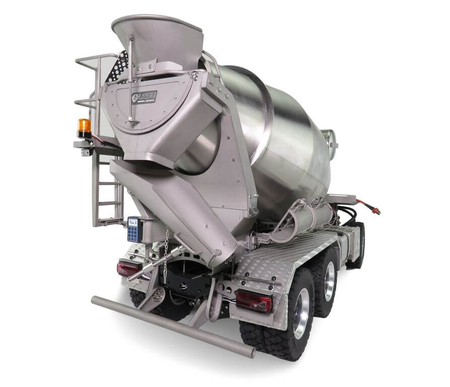 1:14 Betonmischer-Aufbau aus Edelstahl für 3-Achs LKW 1:14 Betonmischer-Aufbau aus Edelstahl für 3-Achs LKW