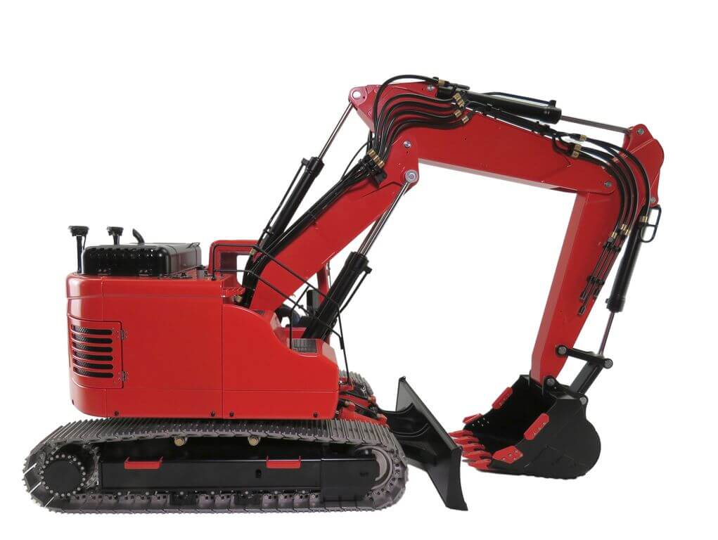 1:14 Kurzheck-Bagger ET26L mit Verstellausleger u Räumschild 1:14 Kurzheck-Bagger ET26L mit Verstellausleger u Räumschild