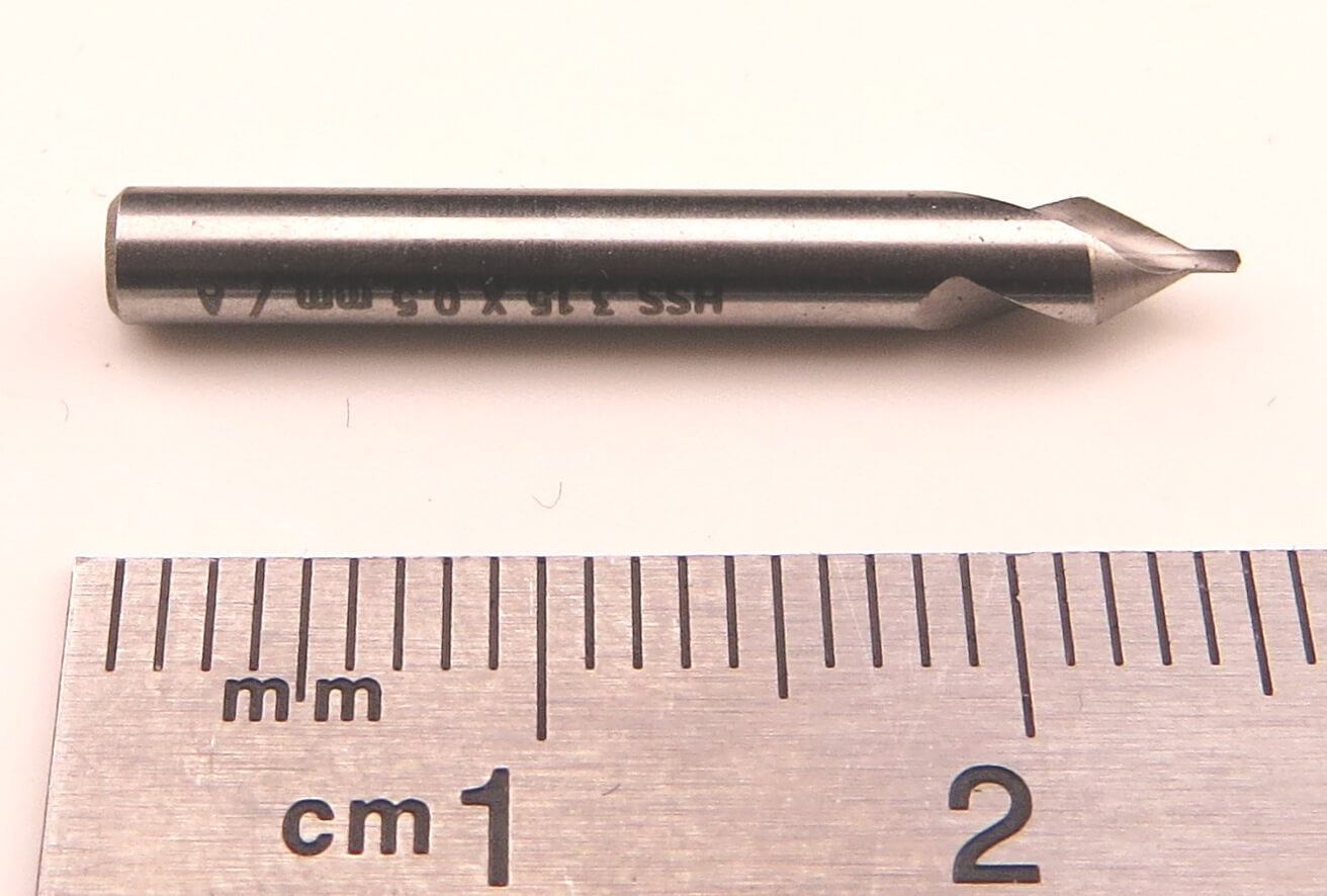 Zentrierbohrer HSS 60° 0,5mm. DIN 333. 3,15mm Außendurchme  