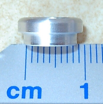 1x Alu-Hülse 11mm Durchmesser 4,5mm lang mit Bohrung 7,6mm, 