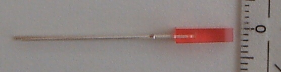 1x LED rot (Bauform Rechteck 2,0 x 5 mm) 2,2-2,5V. Max