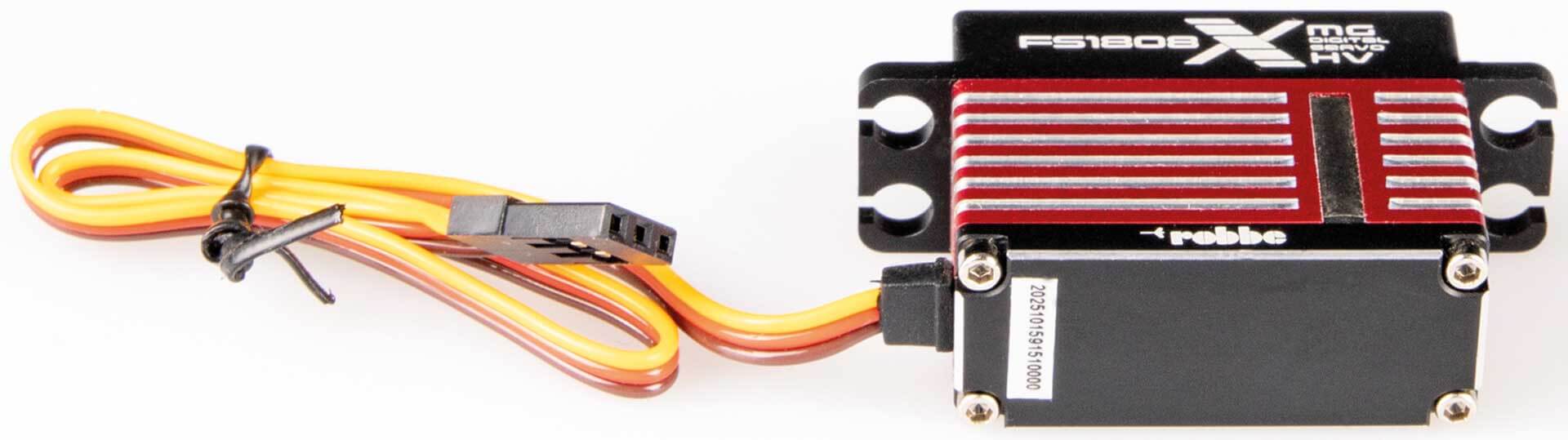 Servo FS-1808X HV MG. Digitales Mini-Servo. Maße: 35,5x15