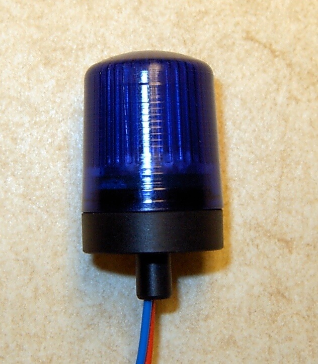 Rundumleuchte, blau, mit integrierter Elektronik u