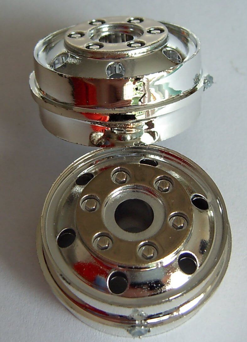 Chrome-plated rims for low loader tires 2 pieces (745) | 3821